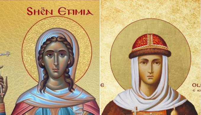 Dëshmore e madhe Efimia. Mbretëresha Ollga. Dëshmor Martirokliu. Hierodëshmor Kindeu.