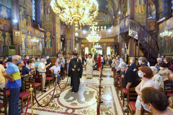 Great feast day of St. Paraskevi, Righteous Martyr of Rome; solemn religious services around Greece