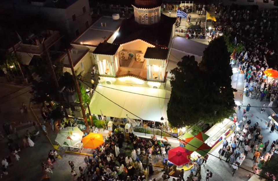 Το “Νήσος Ρόδος” αποδίδει τιμές στην Αγία Παρασκευή (BINTEO)