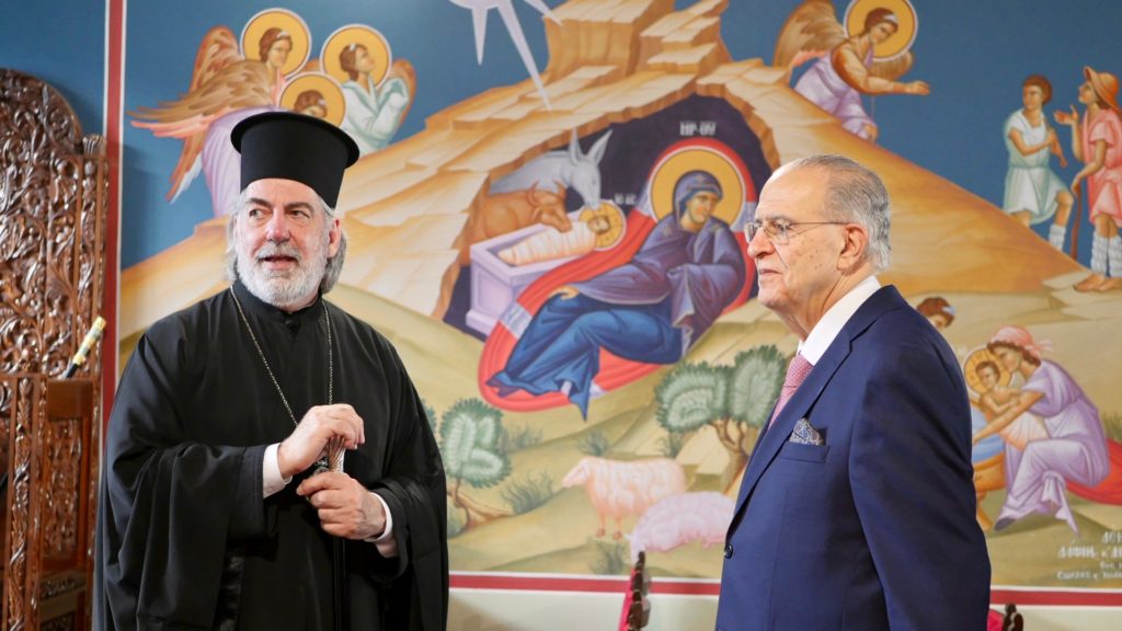 Archbishop of Thyateira & Great Britain Nikitas receives Cypriot FM Kassoulides