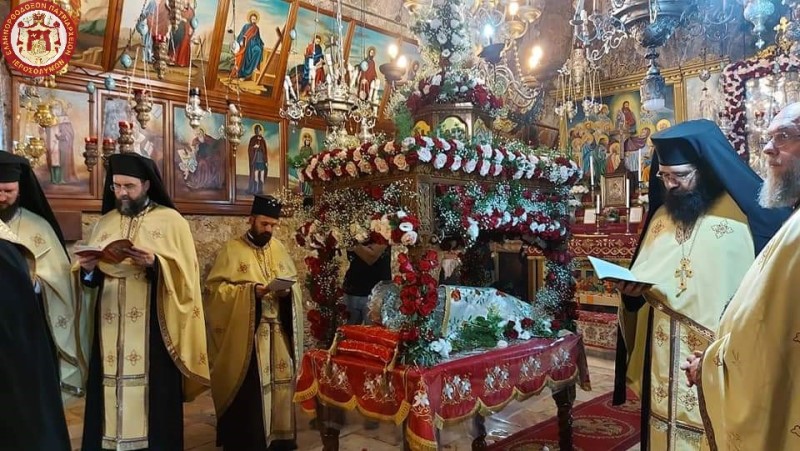 Τα εγκώμια της Κοίμησης της Θεοτόκου στο Πατριαρχείο Ιεροσολύμων