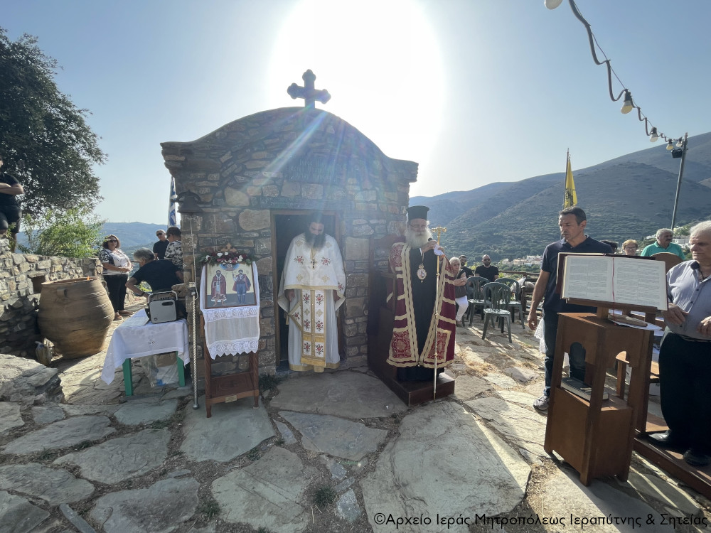 Αρχιερατική χοροστασία στον πανηγυρίζοντα Ενοριακό Ναό Αγ. Μανουήλ στα Μέσα Μουλιανά Σητείας