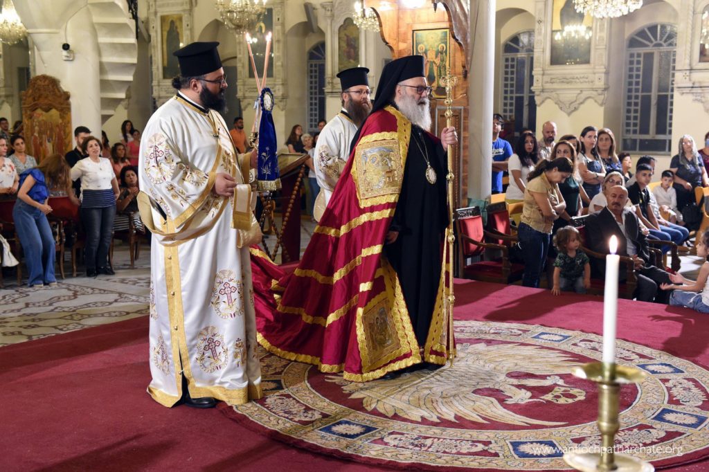 البطريرك يوحنّا العاشر يقيم عيد رقاد السيّدة في الكاتدرائيّة المريمّية.