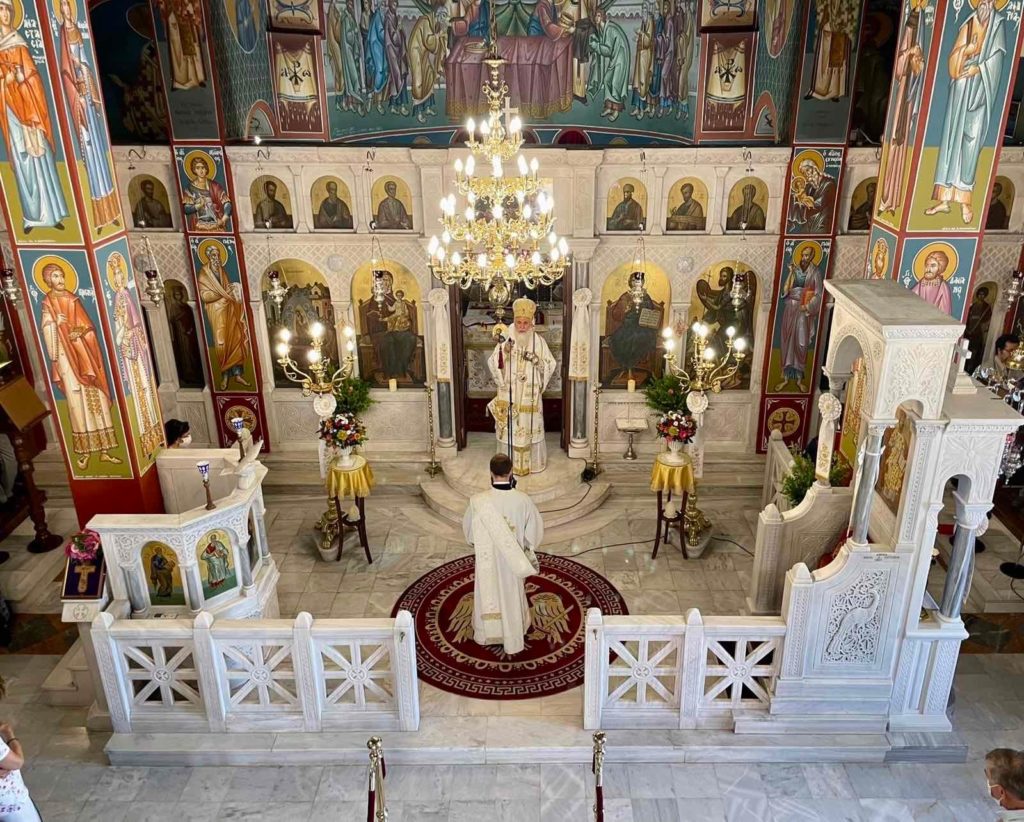 Ο Μητροπολίτης Λήμνου στον Ιερό Ναό Κοιμήσεως Θεοτόκου Αφιδνών