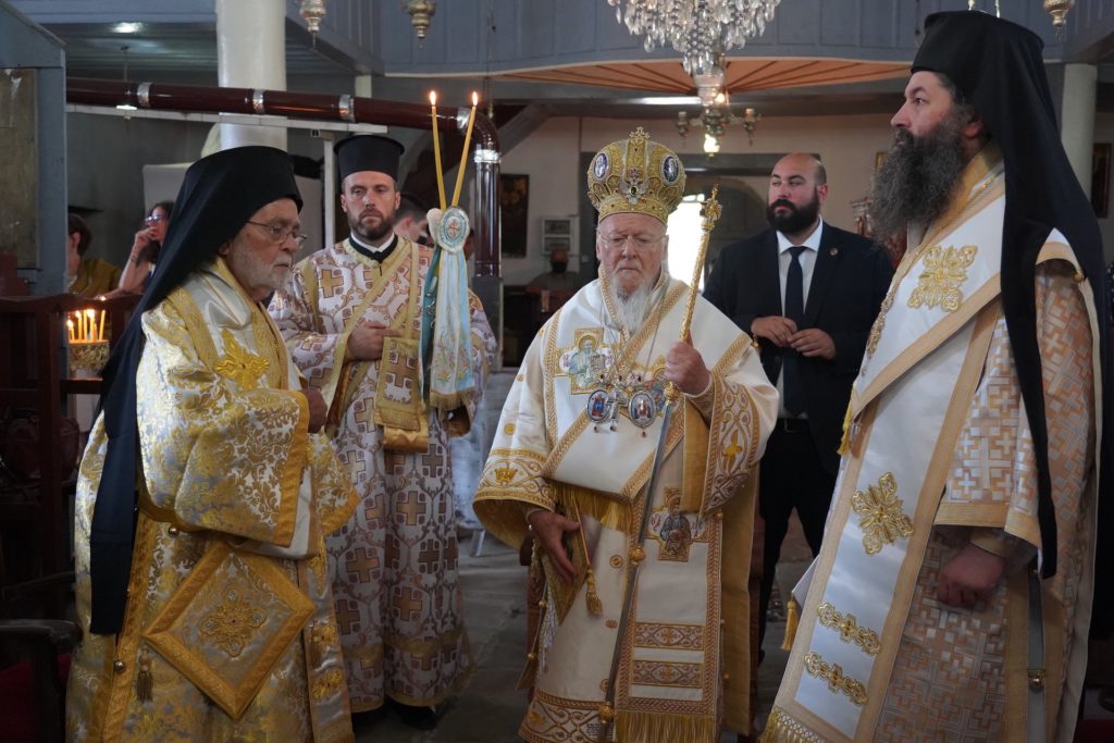Ecumenical Patriarch Bartholomew officiates at Divine Liturgy at Imvros island village of Glyky 