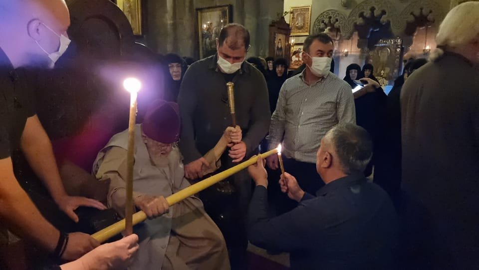 Ο Πατριάρχης Γεωργίας στην Ιερά Μονή Σάμταβρο