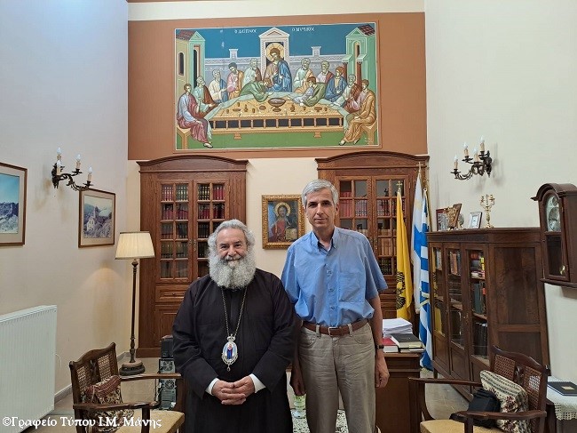 Επίσκεψη του καθηγητή Βασιλείου Τσίγκου στον Μητροπολίτη Μάνης