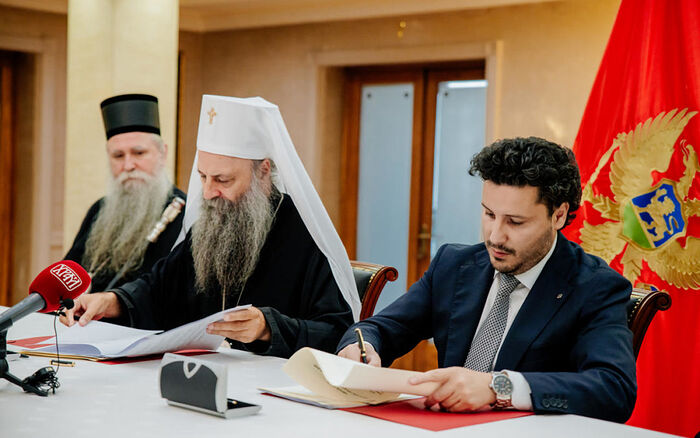 SERBIAN CHURCH SIGNS AGREEMENT WITH STATE OF MONTENEGRO