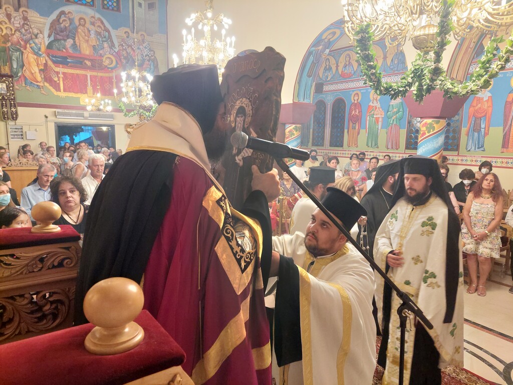 Ο Μητροπολίτης Μαρωνείας στον πανηγυρίζοντα Ι.Ν. Αγίου Κοσμά του Αιτωλού Κομοτηνής