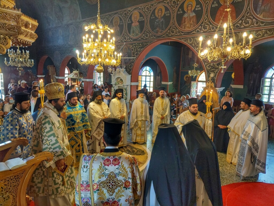 Ο Μητροπολίτης Μαρωνείας στην Ι.Μονή Παναγίας Φανερωμένης Βαθυρρύακος