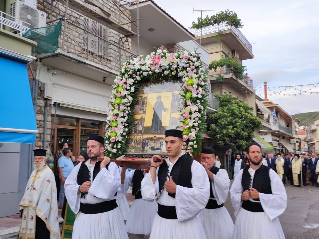 Annual litany of Holy Icon, Relics of St. Cosmas of Aetolia held on Wed