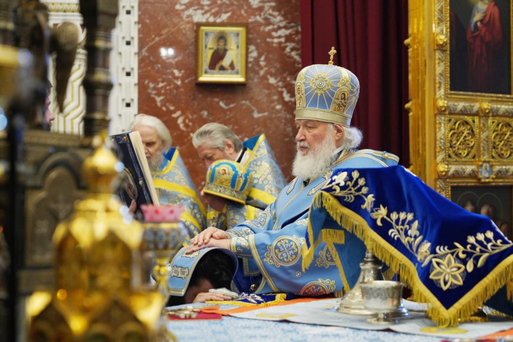 Слово Святейшего Патриарха Кирилла в праздник Успения Божией Матери после Литургии в Храме Христа Спасителя