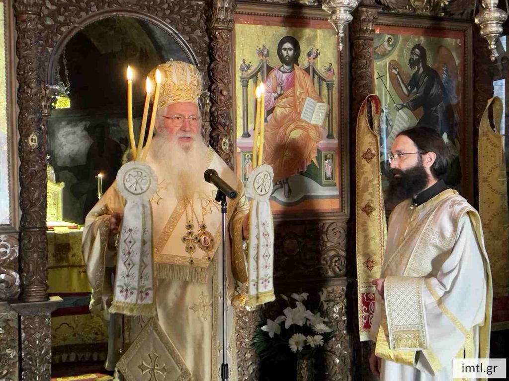 Ο Μητροπολίτης Θηβών στην Ι.Μονή Τιμίου Προδρόμου Λαφυστίου