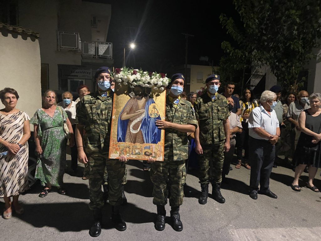 Λιτανεία στην πανήγυρη της κοινότητας Αγίου Ιωάννη Μαλούντας