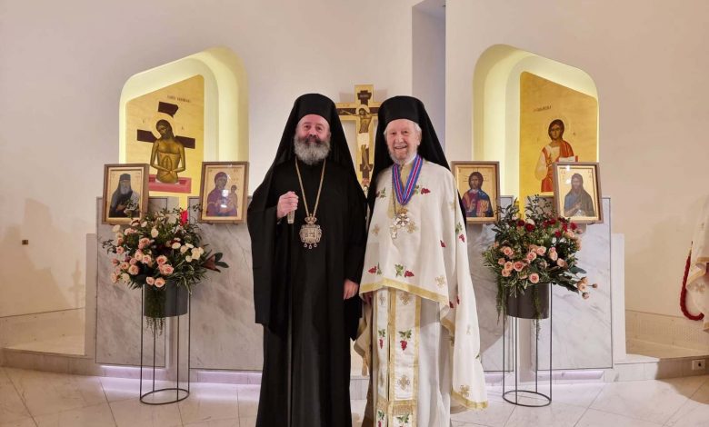 Archbishop Makarios of Australia honours Very Rev. Fr Miltiades Chryssavgis for his 65 years of priestly service