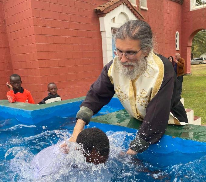 Ο Επίσκοπος Αρούσας στην Ι.Μ. Αγίου Διονυσίου του εν Ολύμπω για τα ονομαστήριά του