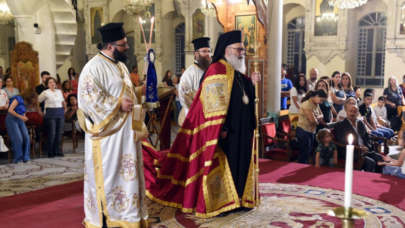 Patriarch John X Celebrates the Feast of the Dormition of Our Most Holy Lady in the Marymiyah Patriarchal Cathedral