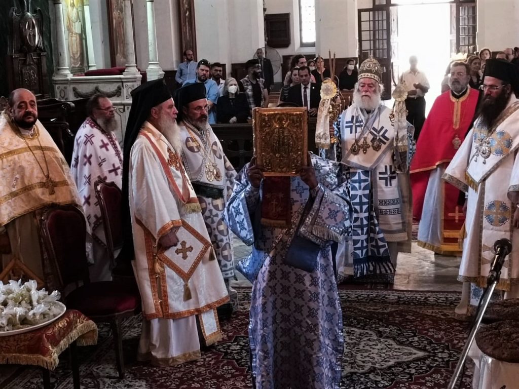 Ο Πατριάρχης Αλεξανδρείας στην Καθέδρα της Ιεράς Μητροπόλεως Πηλουσίου