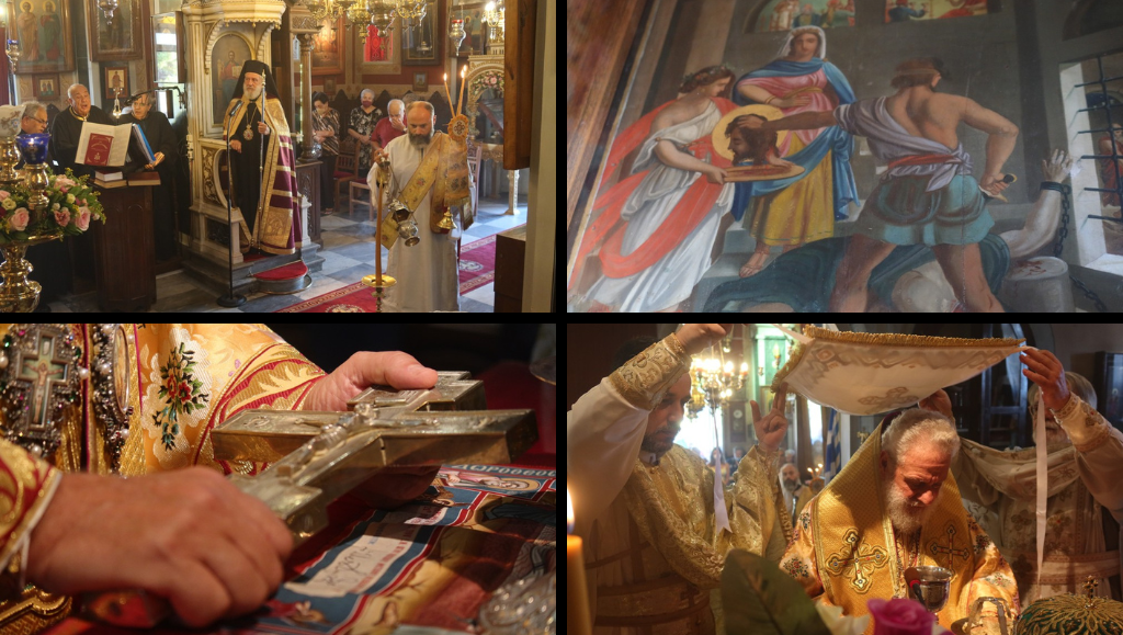 Ο Μητροπολίτης Σύρου λειτούργησε στο ναό του Τιμίου Προδρόμου με τα πολύτιμα κειμήλια Ρωσικών εργαστηρίων (ΦΩΤΟ)