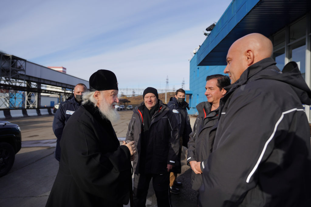 Святейший Патриарх Кирилл посетил рудник «Скалистый» Заполярного филиала компании «Норильский никель»