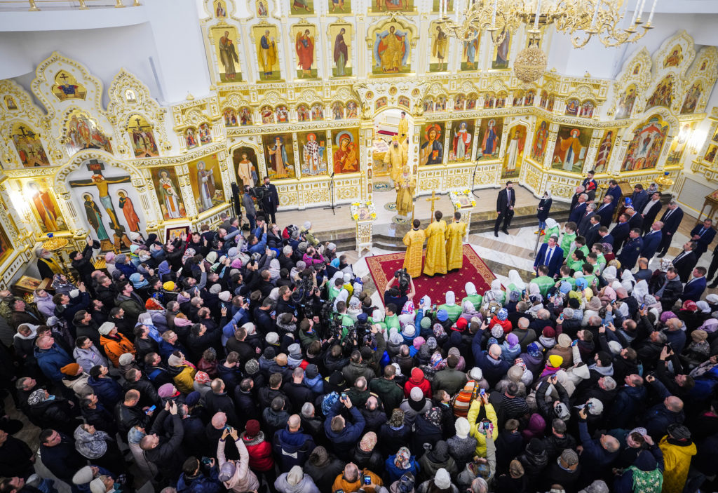 Предстоятель Русской Церкви освятил храм великомученицы Варвары в Норильске