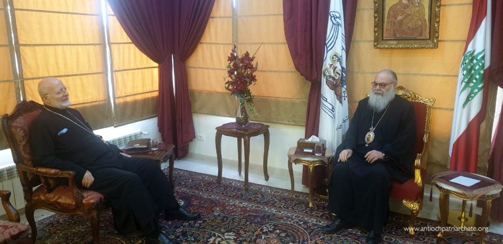 البطريرك يوحنا العاشر يلتقي المطران جوزيف زحلاوي