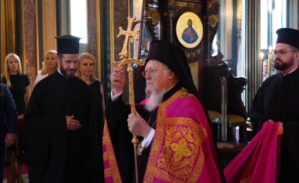 قداسة البطريرك برثلماوس في كنيسة القديس ستيفانوس البلغارية