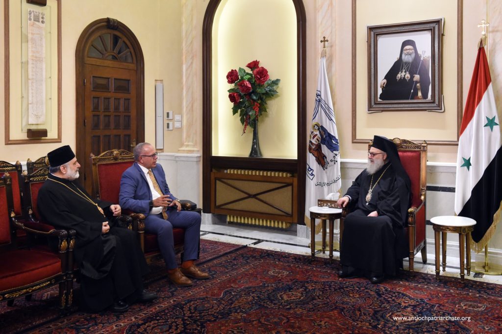 ‎البطريرك يوحنا العاشر يستقبل سفير البرازيل. دمشق، ٢٩ ايلول ٢٠٢٢.