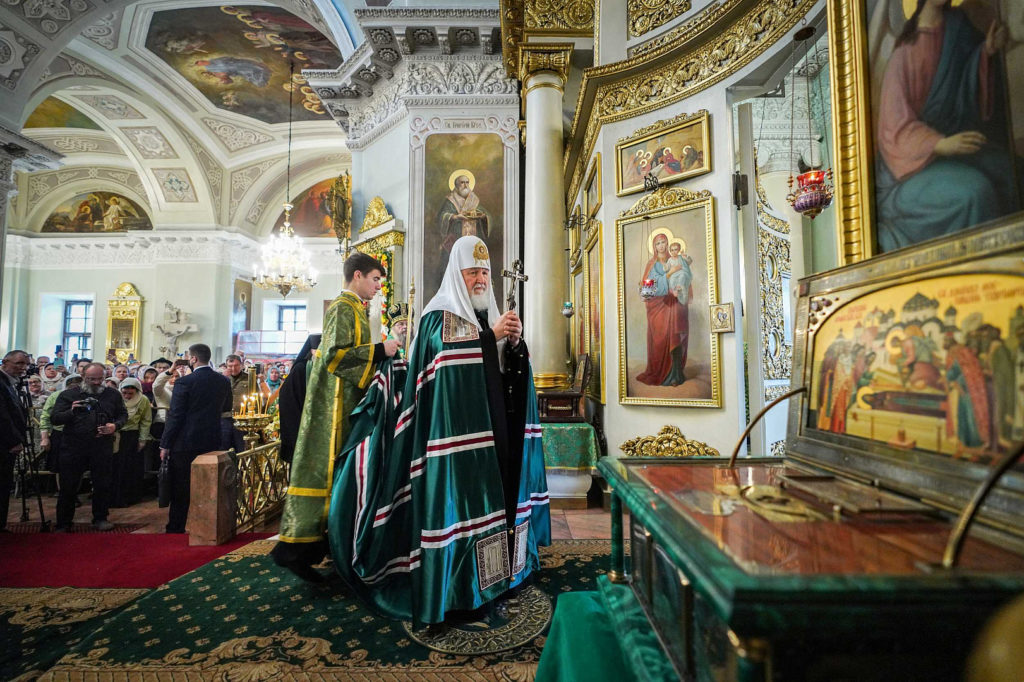 Предстоятель Русской Церкви совершил Литургию в Даниловом ставропигиальном монастыре