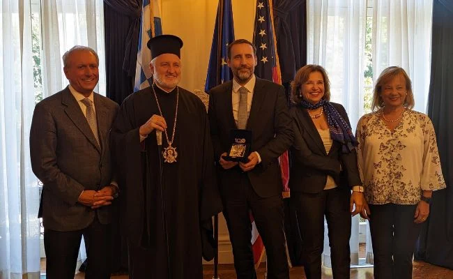 Archbishop Elpidophoros Meets With Newly-Appointed Greek Consul General in Boston