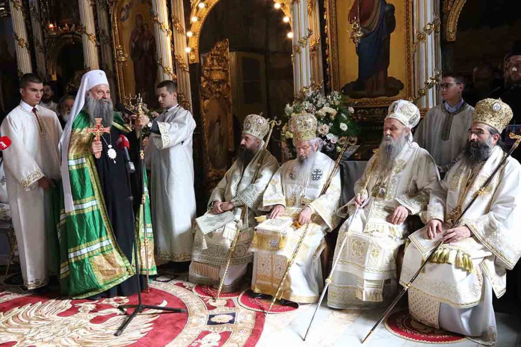 Беседа Патријарха српског Порфирија на устоличењу Епископа шабачког Јеротеја