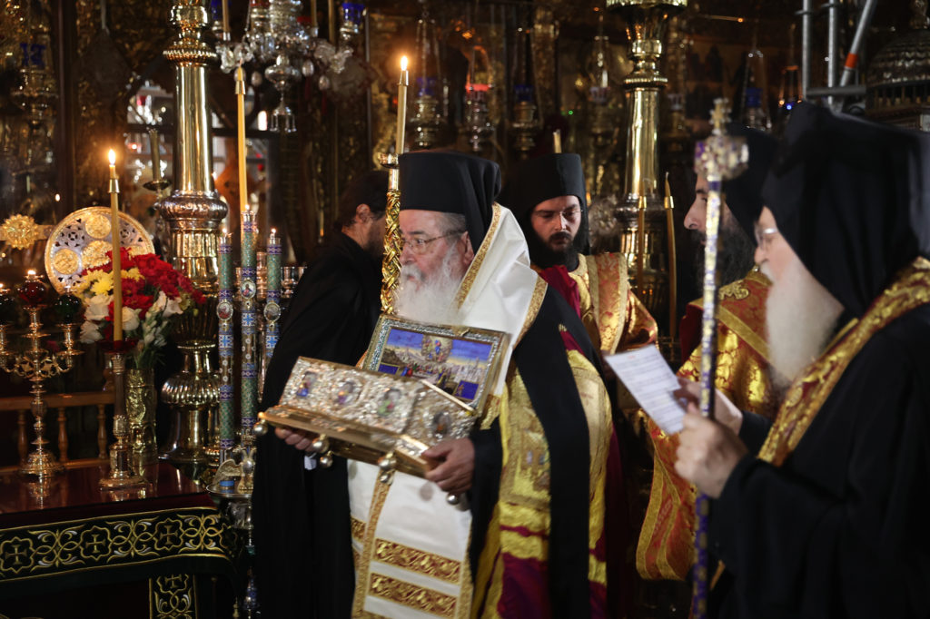 Placing of Holy Cincture of the Most Holy Theotokos celebrated at Vatopedi