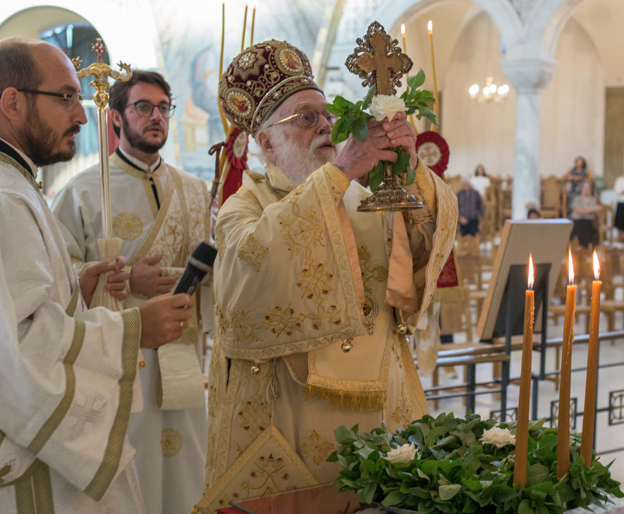 Archbishop of Anastasios officiates at Divine Liturgy on occasion of great feast day of the Elevation of Venerable & Life-Giving Cross