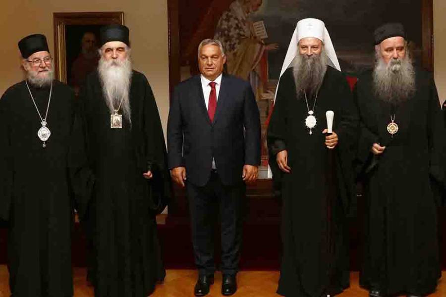 Сръбският патриарх Порфирий се срещна с Виктор Орбан