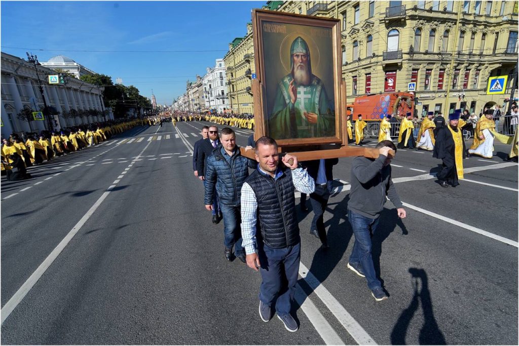 Праздник перенесения мощей благоверного князя Александра Невского отметили в Санкт-Петербурге