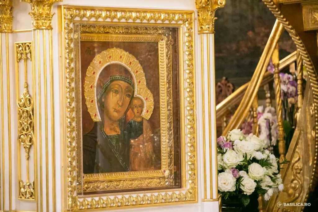 Icoana Maicii Domnului Siriaca adusă la hramul singurei biserici bucureștene dedicată Sf. Părinți Ioachim și Ana