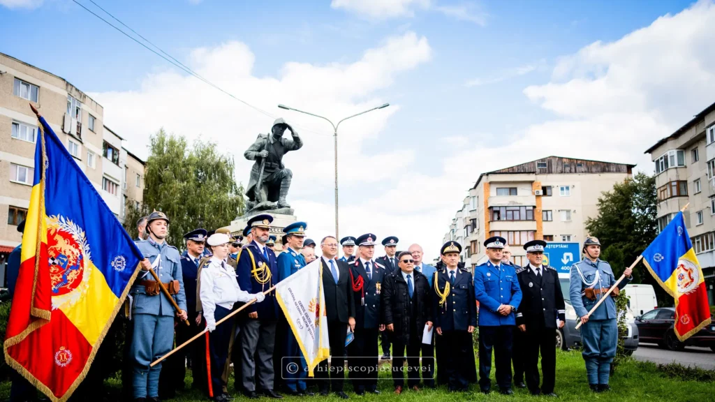 Fălticeni: Apărătorii orașului, pomeniți la un secol de la dezvelirea statuii Eroilor Grăniceri