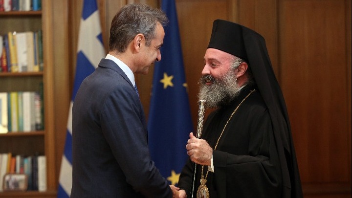 Συνάντηση Κυριάκου Μητσοτάκη με τον Αρχιεπίσκοπο Αυστραλίας Μακάριο
