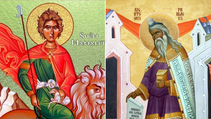 Dëshmor Mamasi (Mamai/Mamanti). Oshënar Joan Kreshmuesi. Eleazari dhe Finesi, të Drejtë