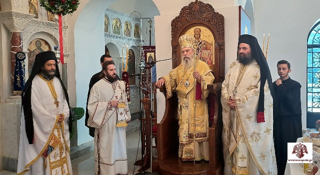 Πανηγυρική Θεία Λειτουργία στον Ι.Ν. Αγίου Γερασίμου του Νέου στη γενέτειρα του το Λεοντάρι