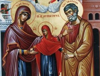 Church today commemorates Holy & Righteous Ancestors of God, Joachim and Anna