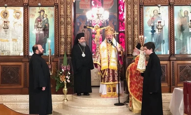 Melbourne: Divine liturgy presided over by His Grace Bishop Christodoulos of Magnesia at the Church of Saints Anargiri, Oakleigh
