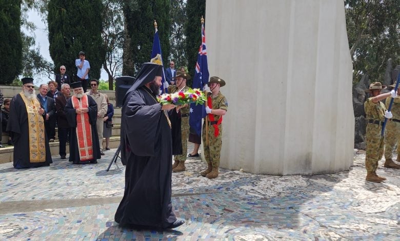 His Grace Bishop Bartholomew of Charioupolis celebrating ‘OXI’ Day in Canberra