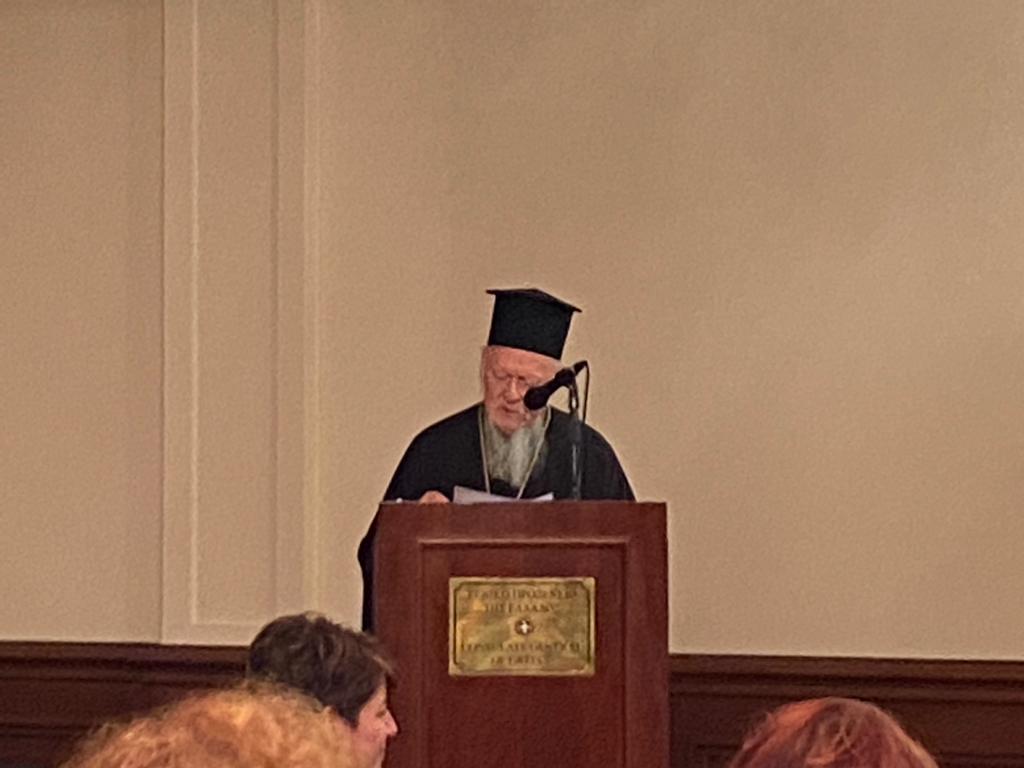 Ο Οικουμενικός Πατριάρχης στην τιμητική εκδήλωση για τον Ομογενή συγγραφέα κ. Νικόλαο Ατζέμογλου