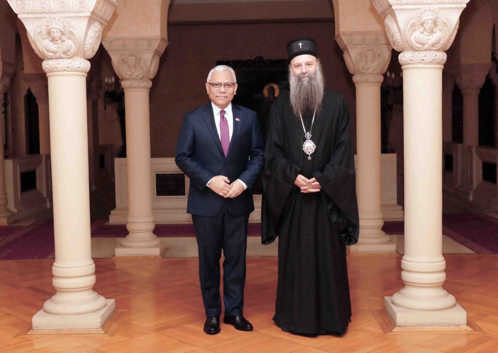 Ο Πατριάρχης Πορφύριος υποδέχθηκε τον Πρέσβη της Ινδονησίας στη Σερβία