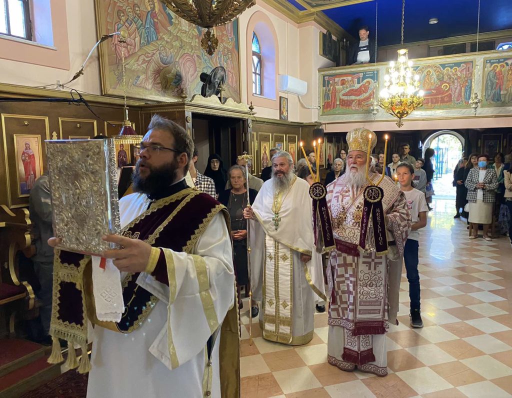 Ο Μητροπολίτης Κερκύρας στον Ιερό Ναό Αγίας Τριάδος Κοντοκαλίου