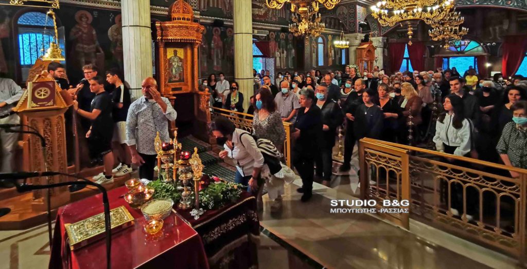 Holy unction service at Cathedral of the Evangelistria in Nafplio