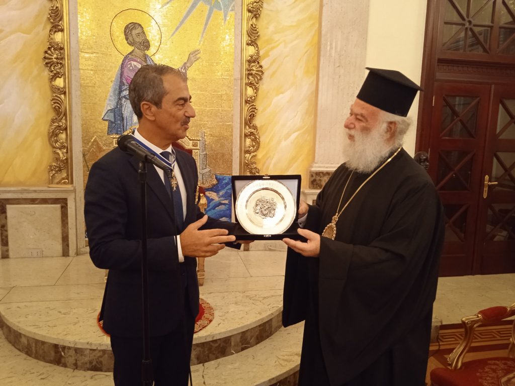 Ο Πατριάρχης Αλεξανδρείας τίμησε τον Πρόεδρο της Ελληνικής Κοινότητας Νεοχωρίου Κωνσταντινουπόλεως