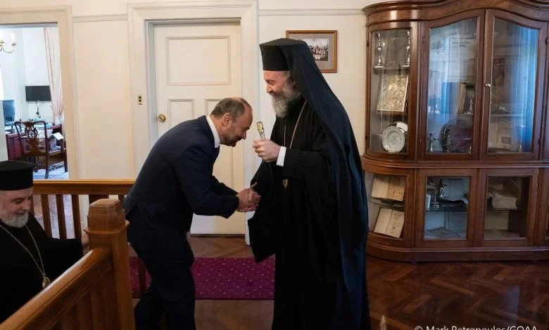 Archbishop Makarios welcomed the new High Commissioner of the Republic of Cyprus to Australia