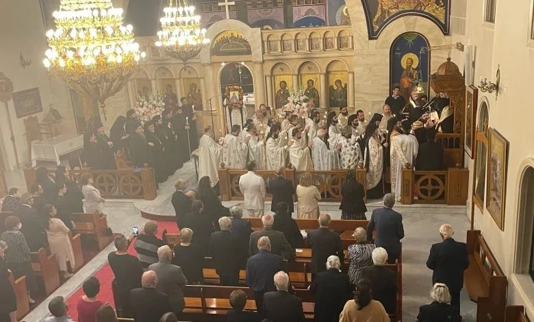 Hierarchical Vespers at the celebrating Church of Saint Gerasimos in Sydney